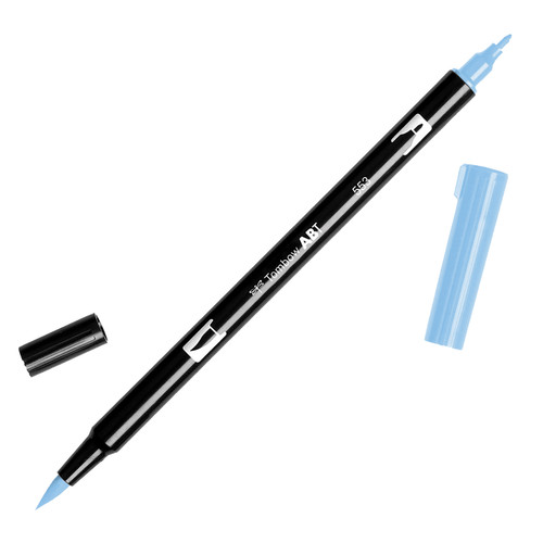 6 Pack - Tombow Dual Brush Marker Open Stock-553 Mist Purple - DBP-56563 - 085014565639