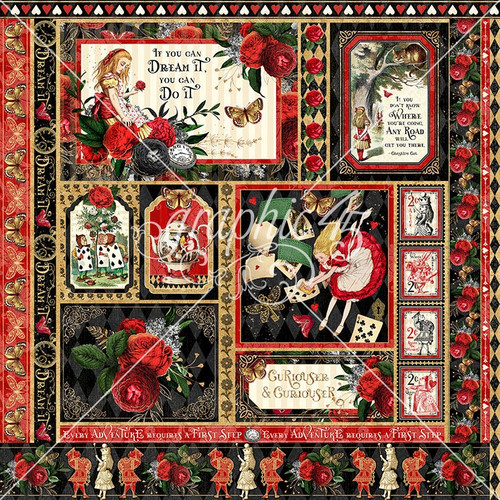 15 Pack - Curiouser & Curiouser Double-Sided Cardstock 12"X12"-Dream It - 5A002HNM-1GK71