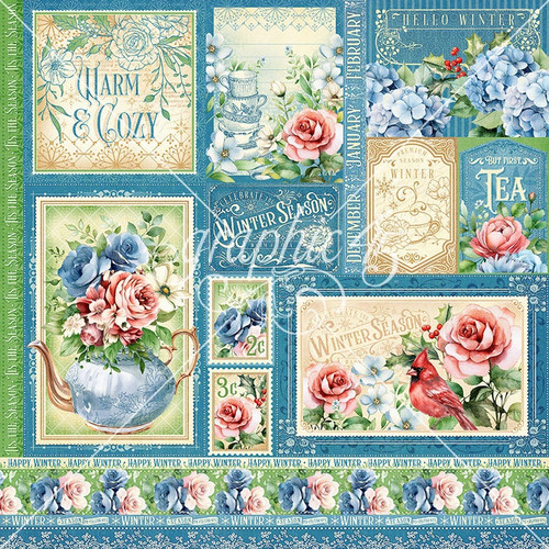 15 Pack - Season To Celebrate Double-Sided Cardstock 12"X12"-Winter Cut-Apart - 5A002HPB-1GK7T