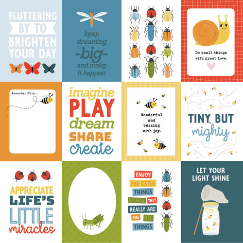25 Pack - Little Things Mean A Lot Double-Sided Cardstock 12"X12"-3X4 Journaling Cards - 5A002H1R-1GJLQ