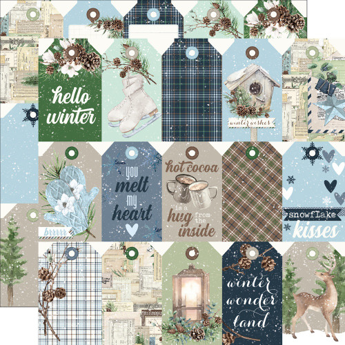 25 Pack - Simple Vintage Fresh Snow Double-Sided Cardstock 12"X12"-Tag Elements - 5A002GV3-1GJG7 - 810150774795 25 Pack - Simple Vintage Fresh Snow Double-Sided Cardstock 12"X12"-Tag Elements - 5A002GV3-1GJG7 - 810150774795