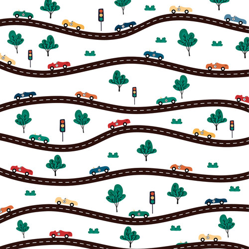 25 Pack - Vroom! Double-Sided Cardstock 12"X12"-Life Is A Highway - 5A0030K4-1H20H
