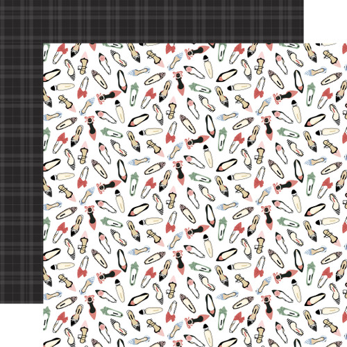 25 Pack - Fashion Double-Sided Cardstock 12"X12"-Perfect Pair Of Shoes - 5A0030BX-1H1X3 - 810179817855