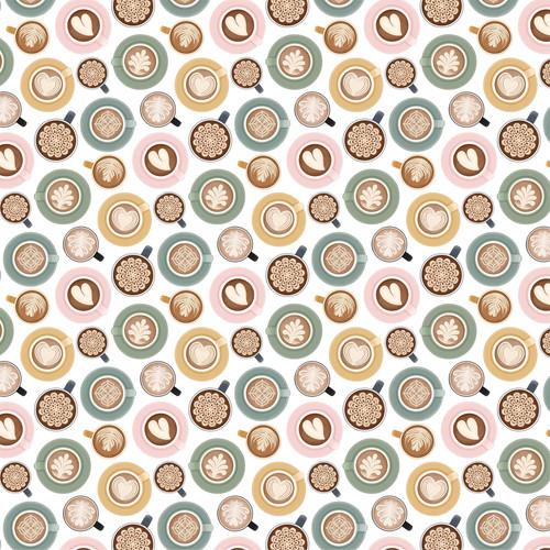 25 Pack - Coffee Shop Double-Sided Cardstock 12"X12"-Lovely Lattes - 5A0030MB-1H20Q