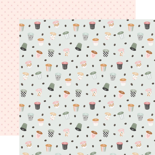 25 Pack - Coffee Shop Double-Sided Cardstock 12"X12"-Blends And Beans - 5A0030MB-1H21M - 810179817145
