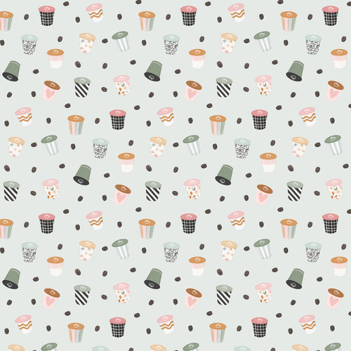 25 Pack - Coffee Shop Double-Sided Cardstock 12"X12"-Blends And Beans - 5A0030MB-1H21M