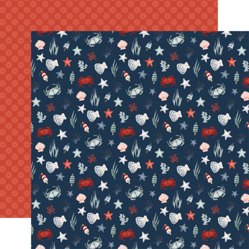 25 Pack - Seashore Double-Sided Cardstock 12"X12"-Nautical Finds - 5A0030C3-1H1XL - 810179818111