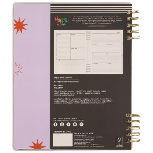 Happy Planner Big 12-Month Planner-Soft Pop; Jul '25 - Jun '26 - 5A002X34-1GY2M