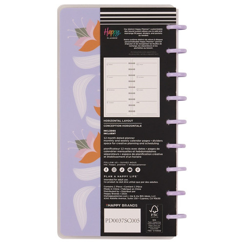 Happy Planner Skinny Classic 12-Month Disc Bound Planner-Petals & Plans; Jul '25 - Jun '26 - 5A002X5R-1GY0L Happy Planner Skinny Classic 12-Month Disc Bound Planner-Petals & Plans; Jul '25 - Jun '26 - 5A002X5R-1GY0L