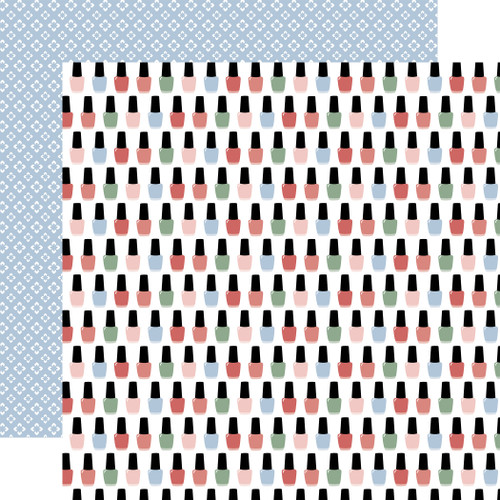 25 Pack - Fashion Double-Sided Cardstock 12"X12"-Mani Pedi Polish - 5A0030BX-1H1WK - 810179817817
