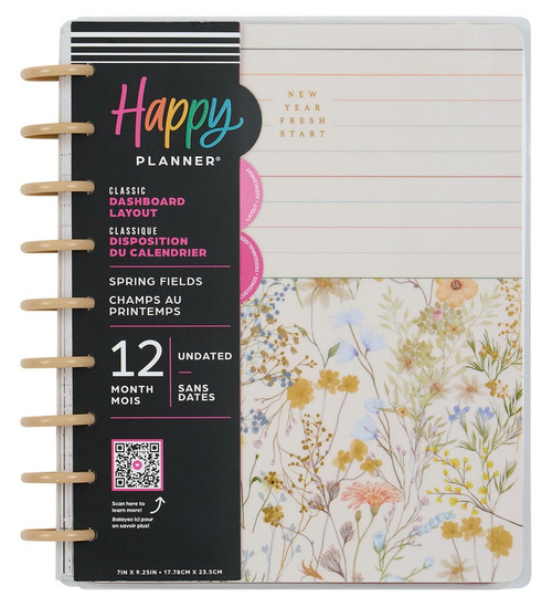 Happy Planner 12-Month Undated Classic Disc Bound Planner-Spring Fields - 5A002X2T-1GY0M - 673807704954