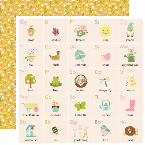 25 Pack - Tea Garden Double-Sided Cardstock 12"X12"-Enjoy Life - 5A002N26-1GPJW - 810150776348