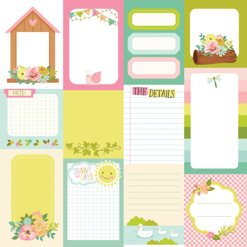 25 Pack - Tea Garden Double-Sided Cardstock 12"X12"-Journal Elements - 5A002N26-1GPHN