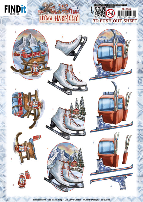 10 Pack - Find It Trading Amy Design 3D Push Out Sheet-Winter Sports, Hygge Harmony - 5A002MRF-1GP5Q - 8718715144842