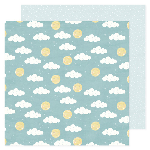 25 Pack - American Crafts Patterned Double-Sided Cardstock 12"X12"-Happy Skies, Hello Little Boy - ACHLB12-30002 - 765468060743