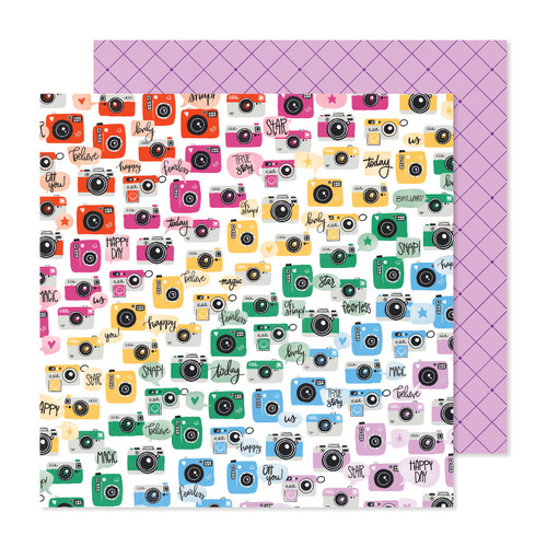25 Pack - Shimelle Main Character Energy Double-Sided Cardstock 12x12-Zoom In - SHMCE12-22087 - 765468045221