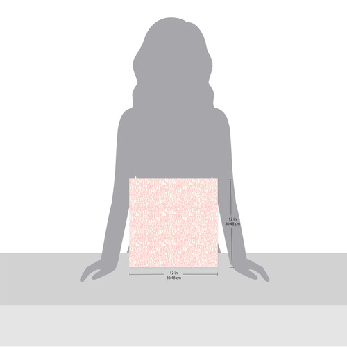 25 Pack - American Crafts Patterned Double-Sided Cardstock 12"X12"-Pink ABC, Hello Little Girl - ACHLG12-30036