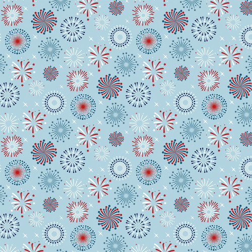 25 Pack - Stars And Stripes Forever Double-Sided Cardstock 12"X12"-Fireworks Fly - SSF12-69006