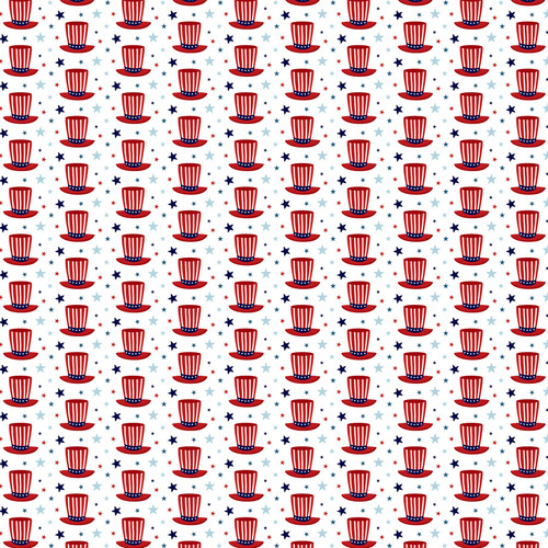 25 Pack - Stars And Stripes Forever Double-Sided Cardstock 12"X12"-Honorable Hat - SSF12-69013