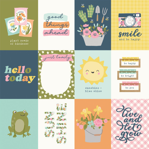 25 Pack - Fresh Air Double-Sided Cardstock 12"X12"-3X4 Elements - FRA12-21612
