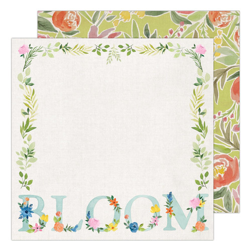 25 Pack - K&Company Antique Garden Double-Sided Paper 12"x12"-Garden Bloom - AGRD12-66 - 015586031881