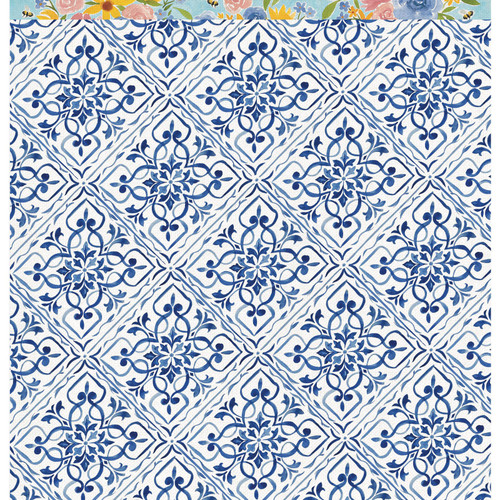 25 Pack - K&Company Antique Garden Double-Sided Paper 12"x12"-Large Vase - AGRD12-70