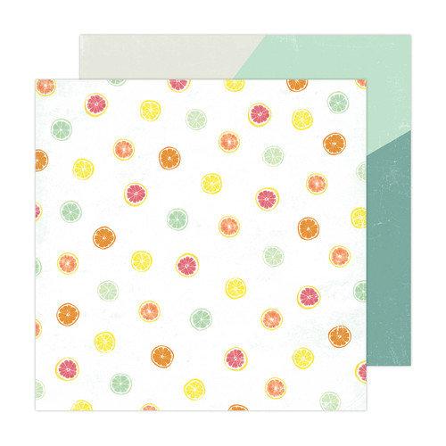 25 Pack - Heidi Swapp Sun Chaser Double-Sided Cardstock 12"X12"-Fruit Slice - HSSUN12-15783 - 718813157834