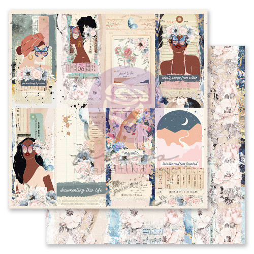 10 Pack - Indigo By Frank Garcia Double-Sided Cardstock 12"X12"-Documented, W/Foil Details - FGIN12-98226 - 655350998226 10 Pack - Indigo By Frank Garcia Double-Sided Cardstock 12"X12"-Documented, W/Foil Details - FGIN12-98226 - 655350998226