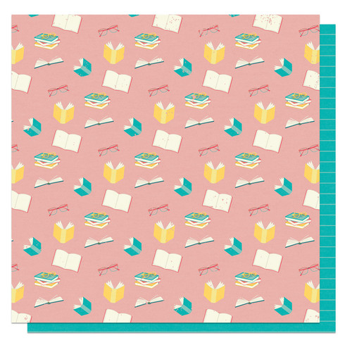 25 Pack - Book Club Double-Sided Cardstock 12"X12"-Books Galore - PBCL12-4246 - 709388342466