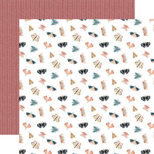 25 Pack - At Home Double-Sided Cardstock 12"X12"-Good Morning Moths - CBAH12-9005 - 691835243412