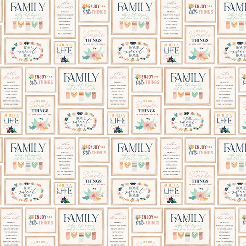 25 Pack - At Home Double-Sided Cardstock 12"X12"-Simple Things Signs - CBAH12-9004