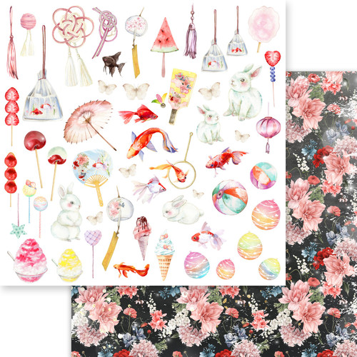 25 Pack - Moon Bunny Celebration Double-Sided Cardstock 12"X12"-Peaceful - MPMBC12-61234 - 4582248612345