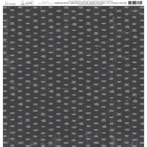 25 Pack - Heidi Swapp Set Sail Double-Sided Cardstock 12"X12"-Rope Knot Chart - HSSET12-21052 - 765468031811