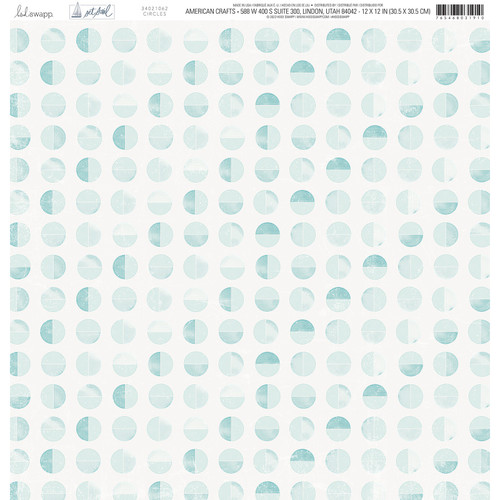 25 Pack - Heidi Swapp Set Sail Double-Sided Cardstock 12"X12"-Circles - HSSET12-21062 - 765468031910