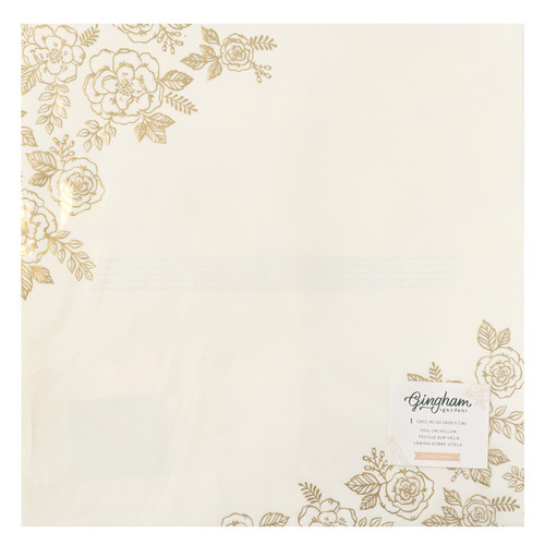 Gingham Garden Specialty Paper 12"X12"-Vellum W/Foil Accents - CP014011 - 718813173483
