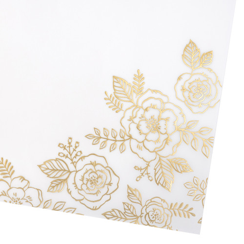 Gingham Garden Specialty Paper 12"X12"-Vellum W/Foil Accents - CP014011