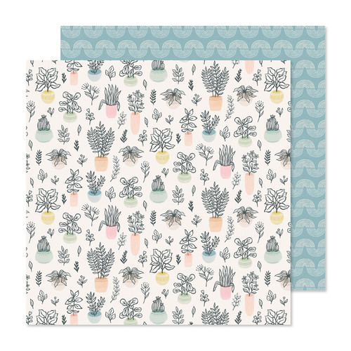 25 Pack - Gingham Garden Double-Sided Cardstock 12"X12"-Greenhouse - CPGG12-14007 - 718813173445