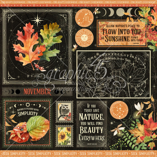 15 Pack - Life Is Abundant Double-Sided Cardstock 12"X12"-November - LIA12-02773