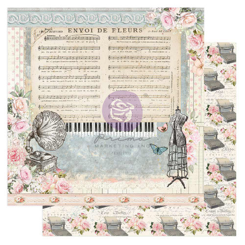 10 Pack - French Blue By Frank Garcia Double-Sided Cardstock 12"X12"-Vintage Gramophone - FGFB12-99735 - 655350999735 10 Pack - French Blue By Frank Garcia Double-Sided Cardstock 12"X12"-Vintage Gramophone - FGFB12-99735 - 655350999735