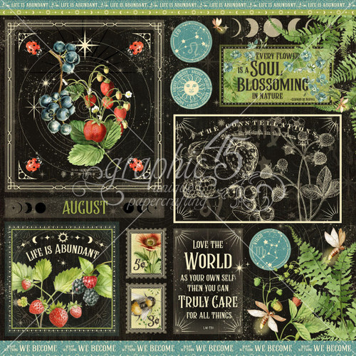 15 Pack - Life Is Abundant Double-Sided Cardstock 12"X12"-August - LIA12-02770