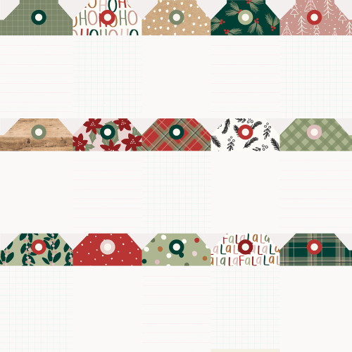 25 Pack - Boho Christmas Double-Sided Cardstock 12"X12"-Tags Elements - SBC12-20610 25 Pack - Boho Christmas Double-Sided Cardstock 12"X12"-Tags Elements - SBC12-20610