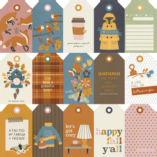 25 Pack - Acorn Lane Double-Sided Cardstock 12"X12"-Tags Elements - SSAL12-21010 25 Pack - Acorn Lane Double-Sided Cardstock 12"X12"-Tags Elements - SSAL12-21010