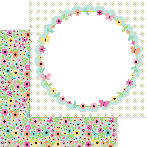 25 Pack - Doodlebug Hello Again Cardstock 12"X12"-Forever Flowers - DB8196 - 842715081963