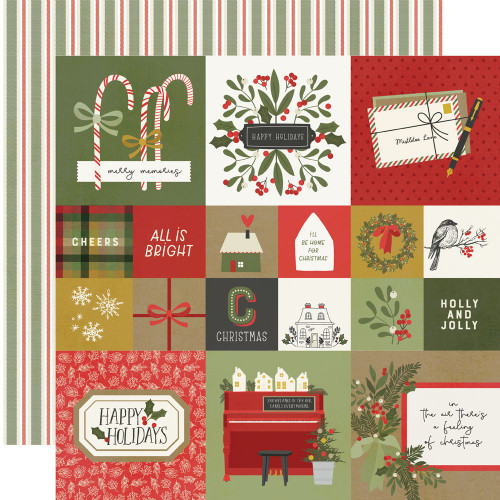 25 Pack - The Holiday Life Double-Sided Cardstock 12"X12"-2"x2"/4"x4" Elements - THL12-20513 - 810112383690