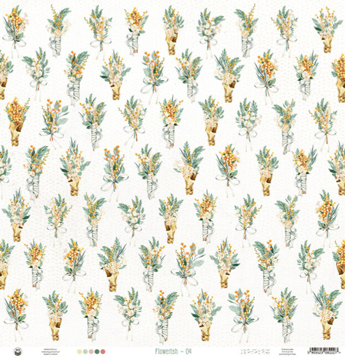 10 Pack - Flowerish Double-Sided Cardstock 12"X12"-#04 - 13FLO12-4