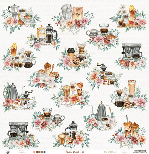 10 Pack - Coffee Break Double-Sided Cardstock 12"X12"-#03 - 13COF12-03