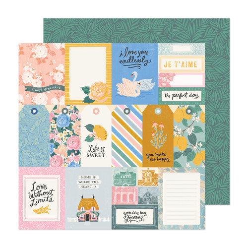 25 Pack - Maggie Holmes Parasol Double-Sided Cardstock 12"X12"-Perfect Day - MHPA12-3869 - 718813116855
