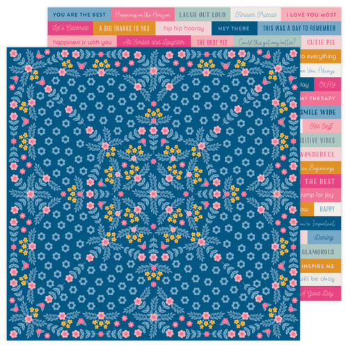 25 Pack - Jen Hadfield Stardust Double-Sided Cardstock 12"X12"-Head Over Heels - JHSD12-3927 - 718813173025