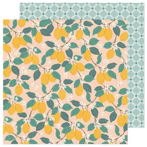 25 Pack - Maggie Holmes Parasol Double-Sided Cardstock 12"X12"-Citron - MHPA12-3881 - 718813116978