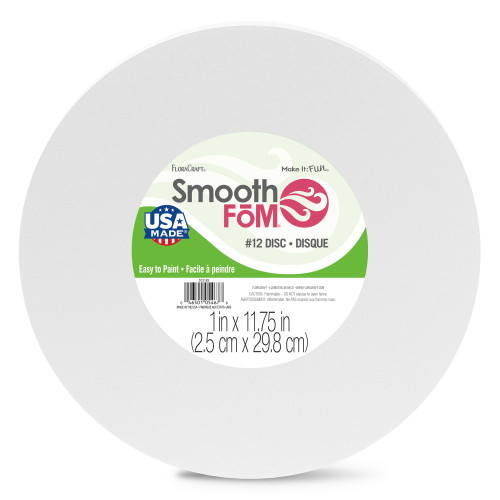 12 Pack - FloraCraft SmoothFoM Disc Bulk Pack-1"X11.75" - D121EU - 046501054678